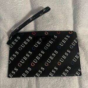 Guess Black Wristlet with Colorful Logo